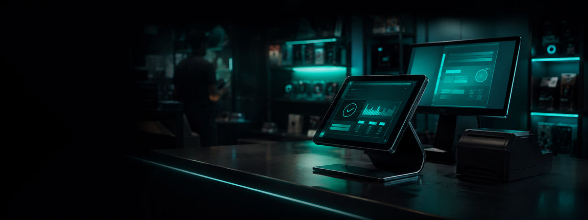 Puesto de venta con POS y facturación electrónica montados por Tecno Gz