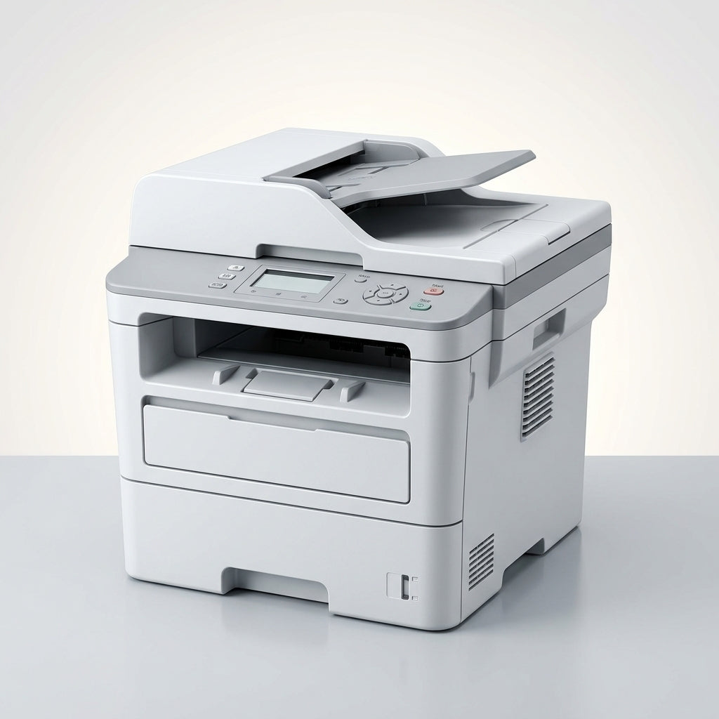 Impresora Multifuncional Ricoh M320f, fondo de vitrina