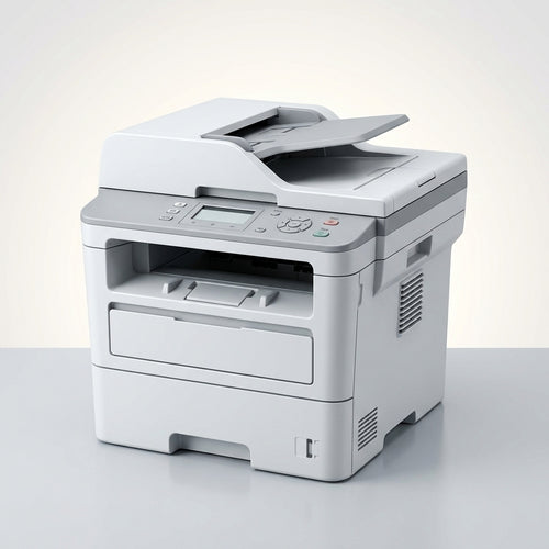 Impresora Multifuncional Ricoh M320f, fondo de vitrina