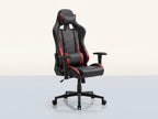 Silla gamer ergonómica estilo racing, fondo de vitrina