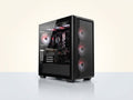 Torre gaming Intel Core i7 con RTX 4060, fondo de vitrina